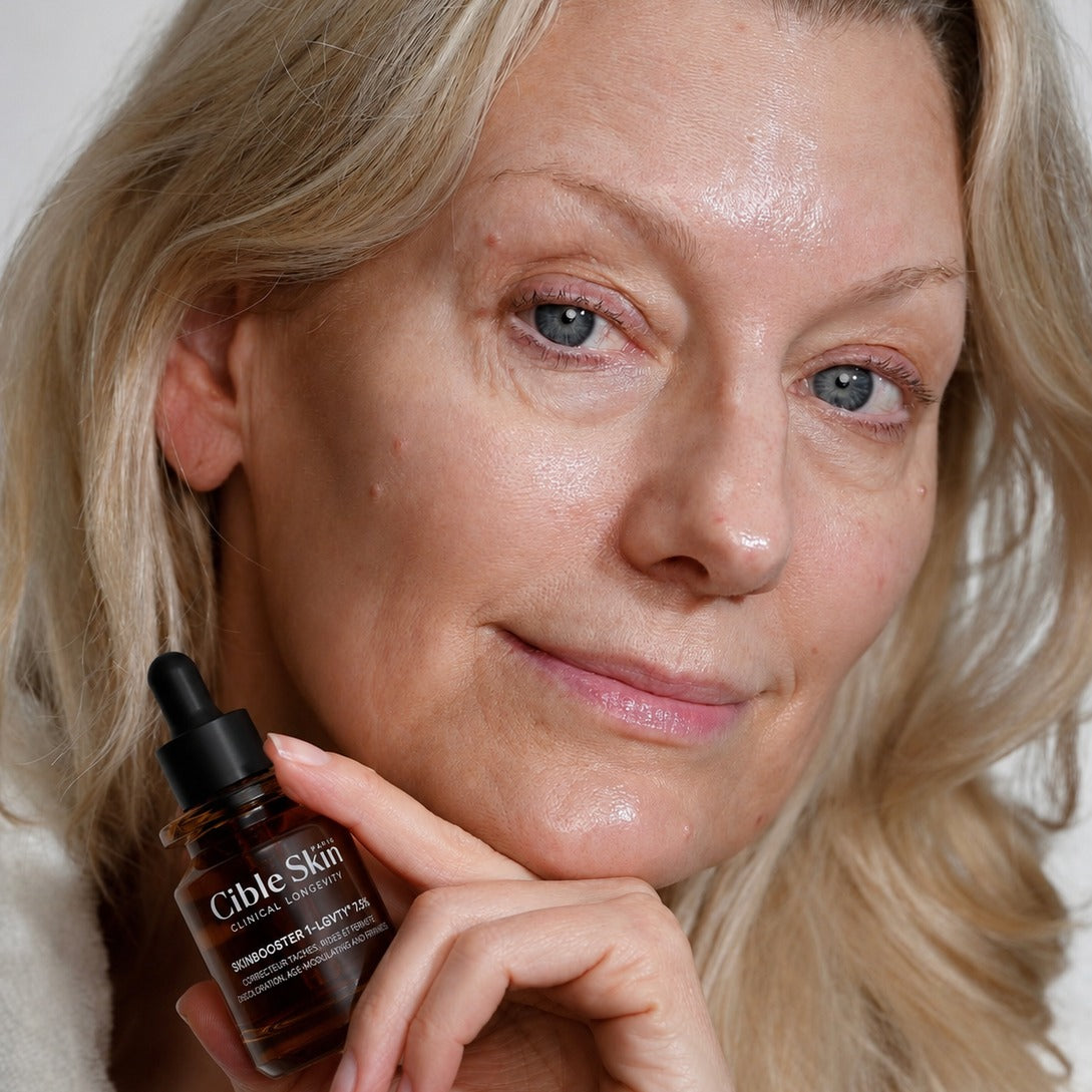 Cible Skin model holding Skinbooster 1-LGVTY 7.5%